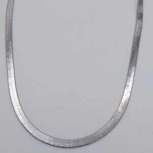 925 Sterling Silver Men & Women 4mm Chain 18inch Flat Chain Necklace